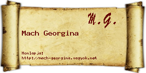 Mach Georgina névjegykártya